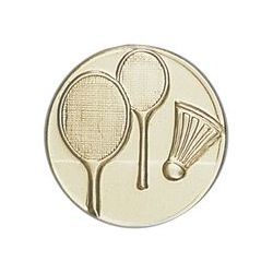 Pastille dorée Badminton - 25 ou 50 MM