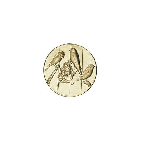 Pastille dorée Oiseaux - 25 ou 50 MM