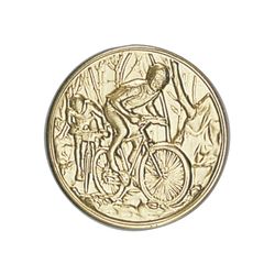 Pastille dorée Cyclisme 25 ou 50 MM