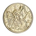 Pastille dorée Cyclisme 25 ou 50 MM