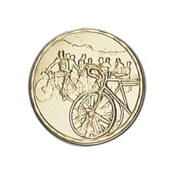 Pastille dorée Cyclisme 25 ou 50 MM