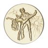 Pastille dorée Danse 25 ou 50 MM