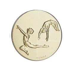Pastille dorée Gymnastique 25 ou 50 MM