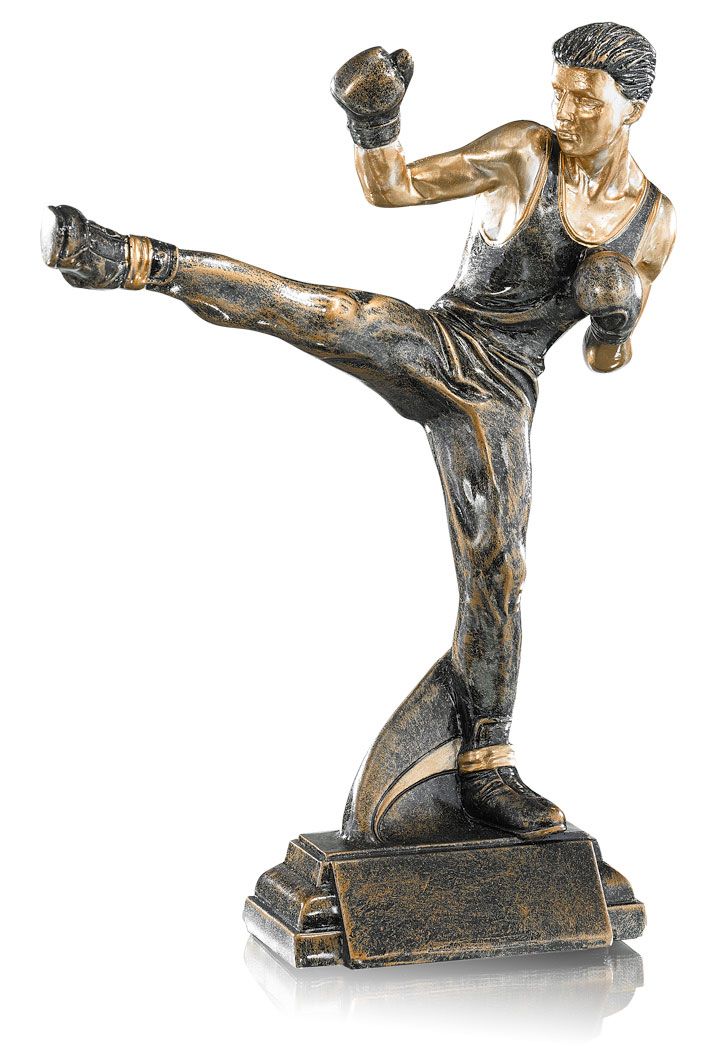 Trofeo Boxe In Resina – Altezza 18 Cm, Con Targhetta Personalizzabile Omaggio, Premio Per Pugili E Tornei