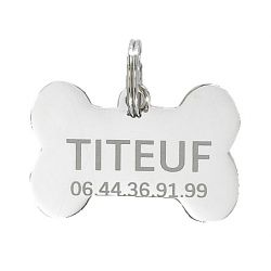 Médaille Os pour animaux - Gravure incluse