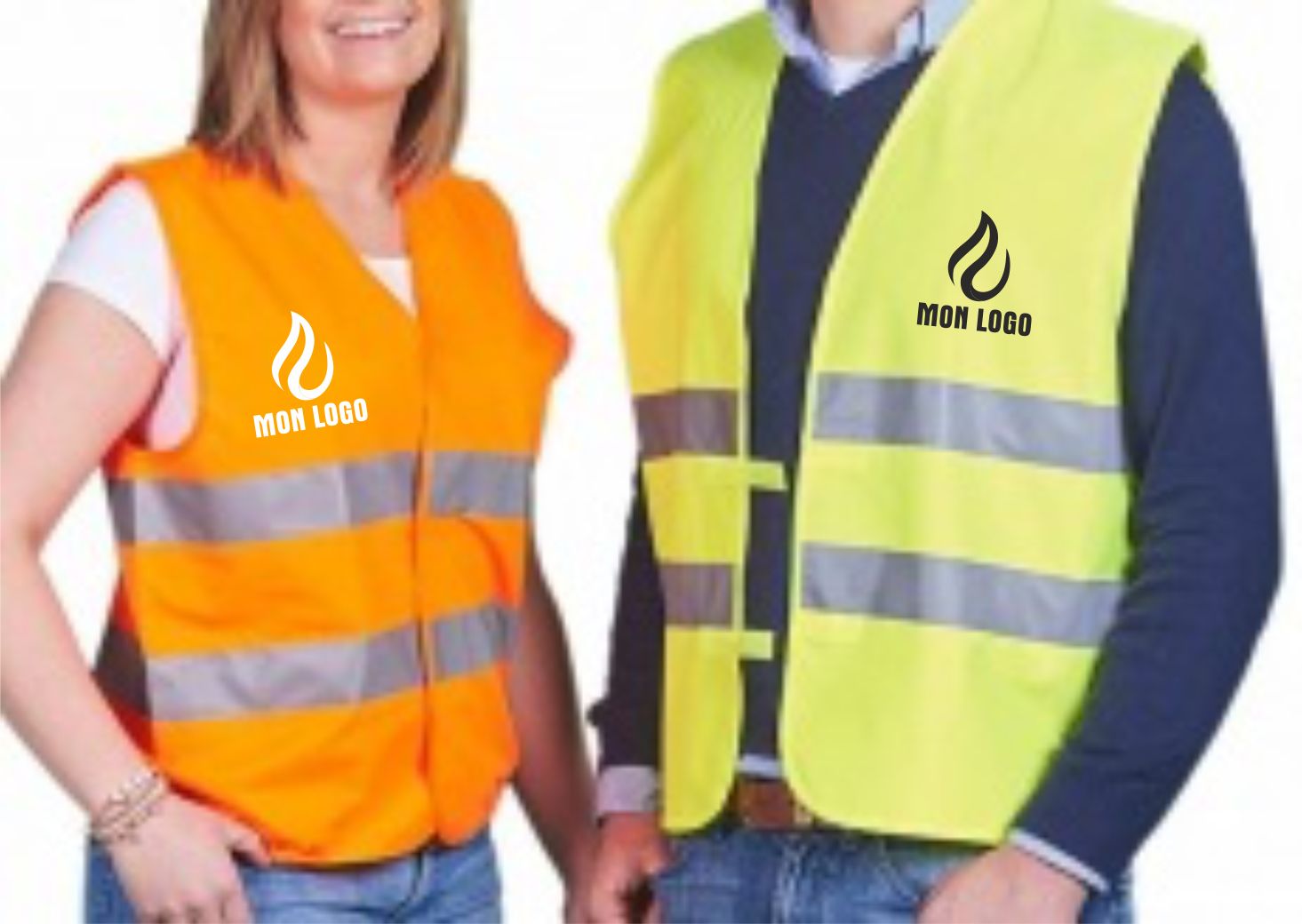 Gilet de sécurité jaune personnalisable