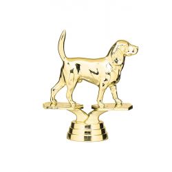 Figurine chien dorée fabicado nord