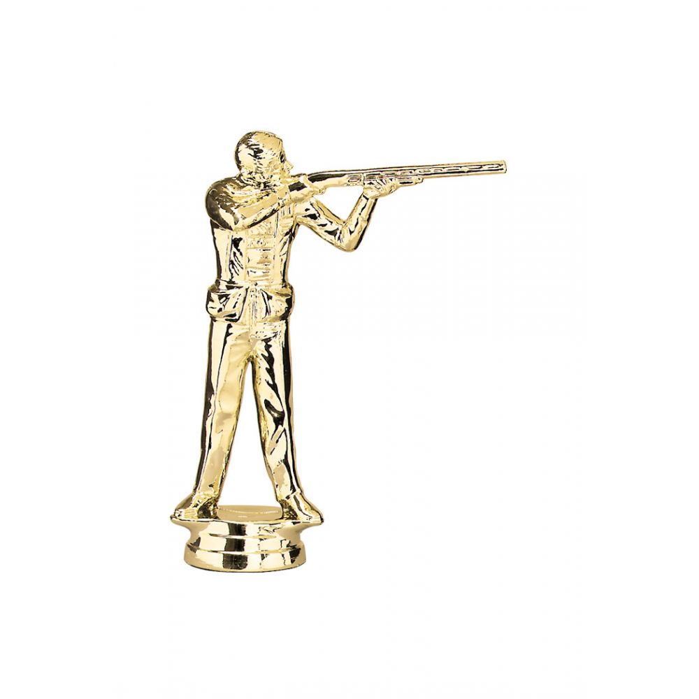 Figurine Tir à la carabine dorée personnalisée, Pas cher, Délai rapide