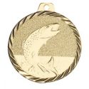 Médaille Poisson Métal doré - 50MM