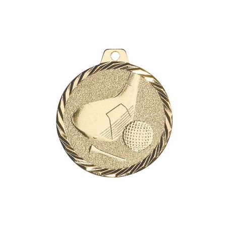 Médaille Golf Métal doré - 50MM