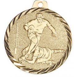 Médaille Rugby Métal doré - 50MM