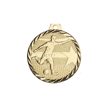 Médaille Football Métal doré - 50MM