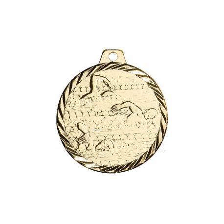 Médaille Natation Métal bronze - 50MM