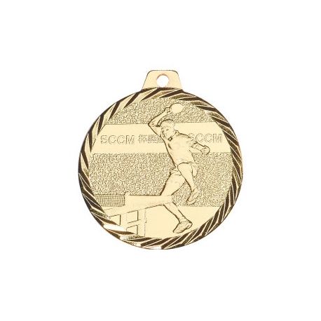 Médaille Ping-pong Métal Doré - 50MM