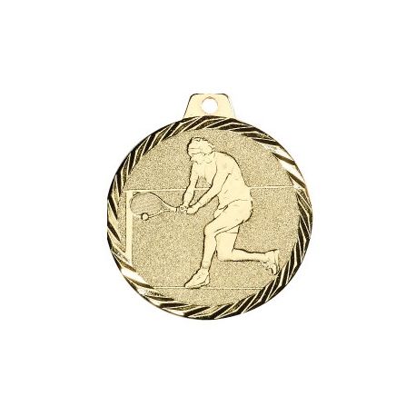 Médaille Tennis Métal Doré - 50MM