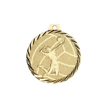 Médaille Volley Métal Doré - 50MM