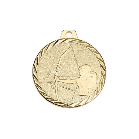 Médaille Tir à l'arc Métal Doré - 50MM