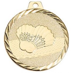 Médaille Badminton Métal Doré - 50MM