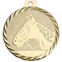 Médaille Cheval Métal Doré - 50MM