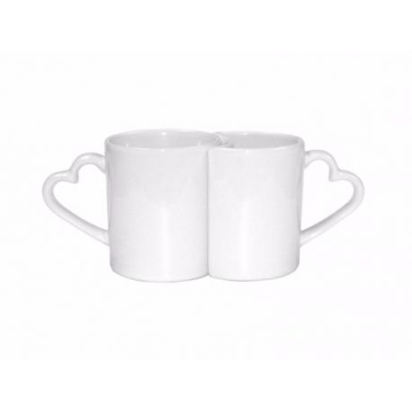 Duo Mug Coeur en céramique PERSONNALISABLE