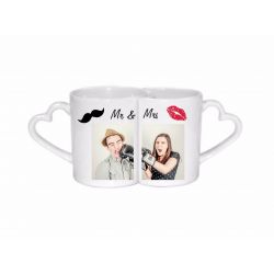 Duo Mug Coeur en céramique PERSONNALISABLE