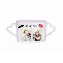 Duo Mug Coeur en céramique PERSONNALISABLE