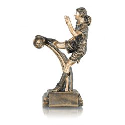 Trophée Football Féminin - Résine Dorée