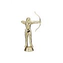Figurine TIR A L'ARC FEMININ dorée 15 cm