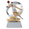 Trophée Basket féminin - Résine Argentée