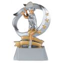 Trophée Tennis Féminin - Résine Argentée