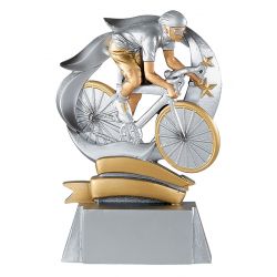 Trophée Cyclisme - Résine Argentée