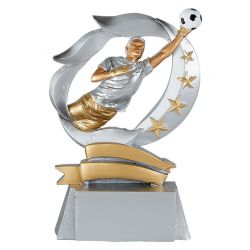 Trophée Football Goal - Résine Argentée