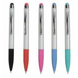 Stylo bicolore tactile personnalisé