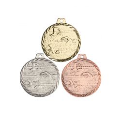 Médaille Natation Métal bronze - 50MM