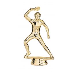 Figurine tennis de table dorée 13 cm