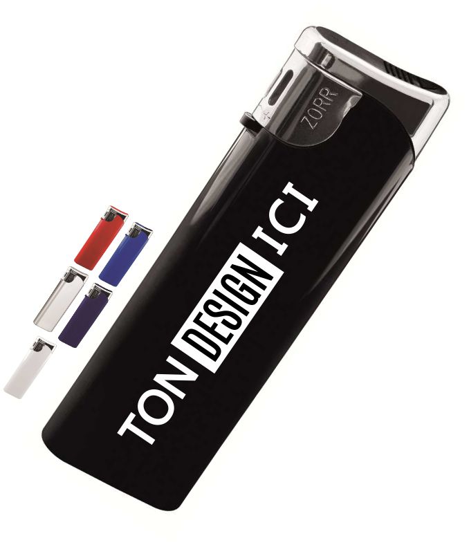 Briquet Rechargeable USB Personnalisable Avec Photo Et Texte - Noir Ou Bleu - Anti-vent, écran Tactile - Cadeau Original