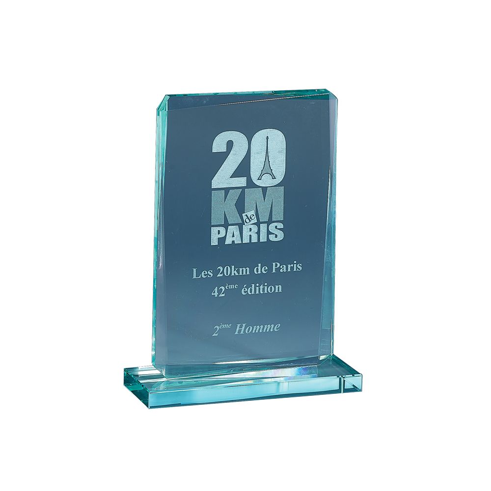 Trophée en verre à personnaliser, Pas cher, Délai rapide, Nord