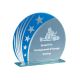 Trophée Verre étoile bleu personnalisable