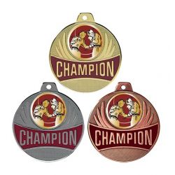 Médaille Champion BOXE Doré, Argent ou Bronze - 50MM