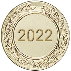 Pastille dorée Année 2019- 25 ou 50 MM