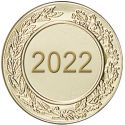 Pastille dorée Année 2022- 25 ou 50 MM