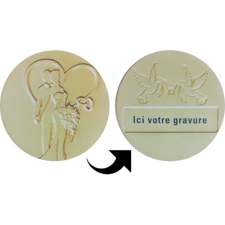 Médaille Mariage + Gravure