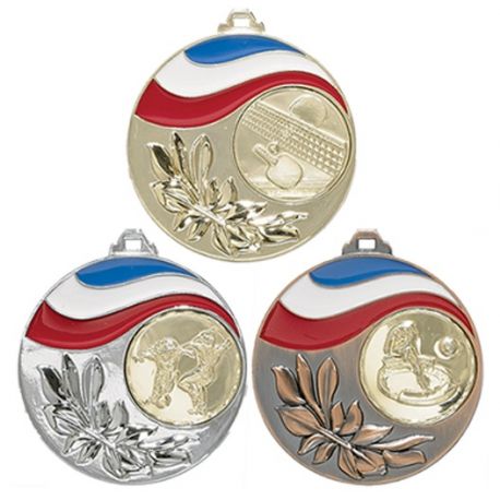 Médaille Bleu blanc rouge Personnalisable - 50MM