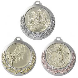Médaille Bicolore Laurier Personnalisable - 70MM
