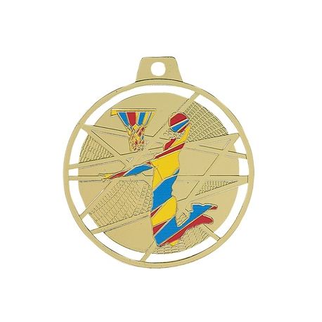 Médaille Basket colorée -70MM