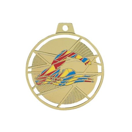 Médaille Natation colorée -70MM