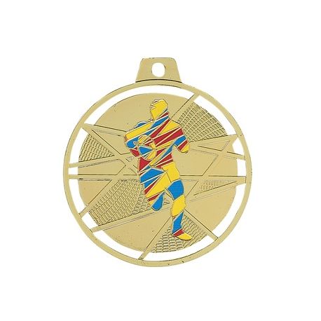 Médaille Rugby colorée -70MM