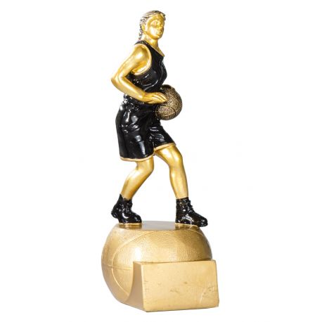 Trophée Basket Féminin - Résine Argentée