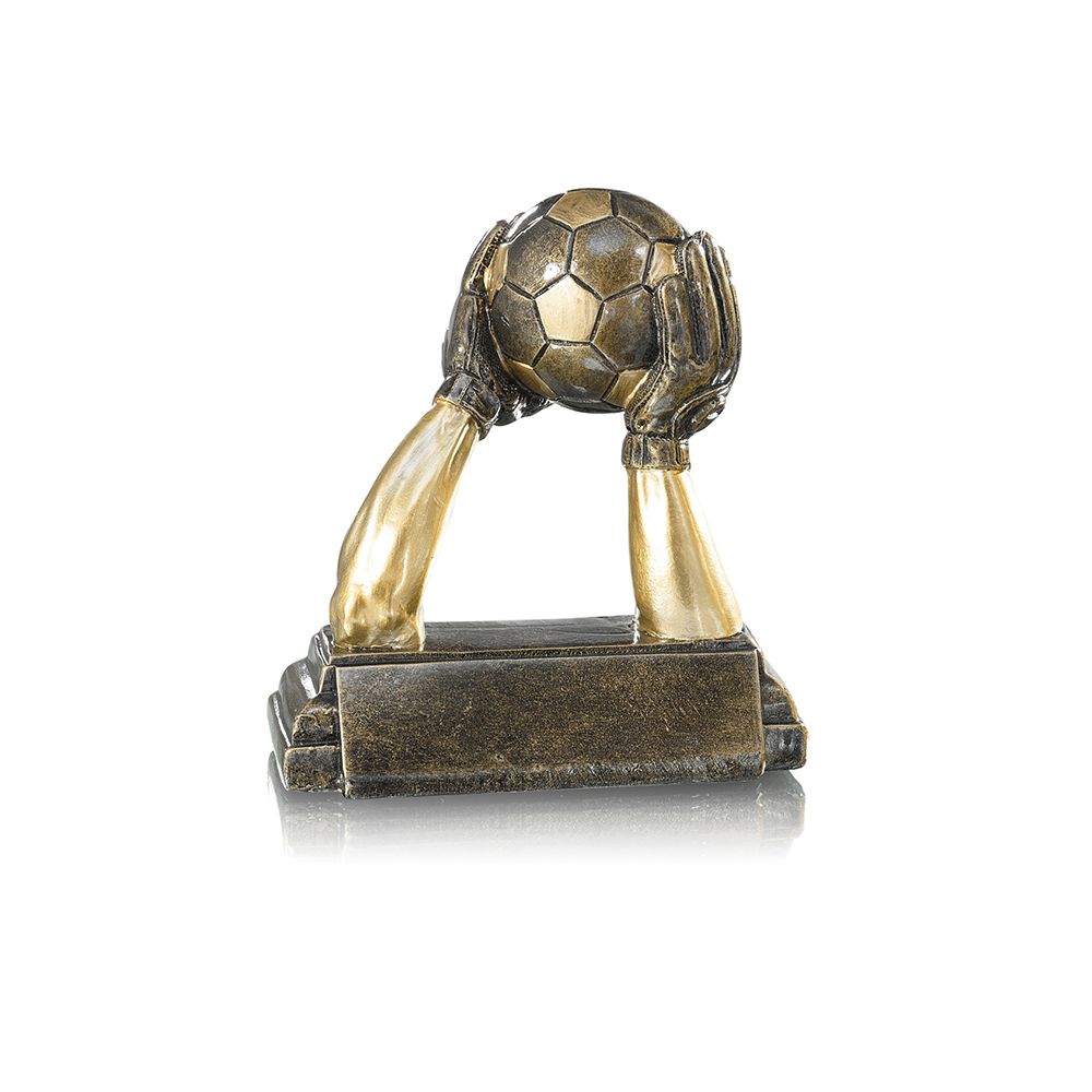 Trophée de la coupe de football en résine dorée