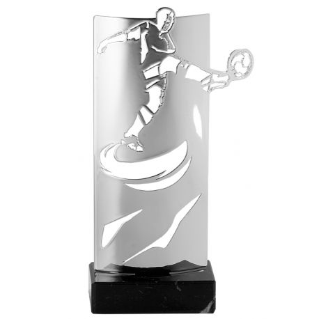 Trophée Football métal argenté